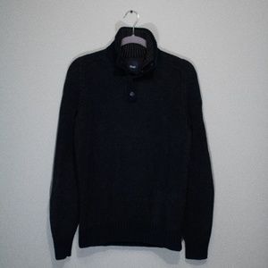 GAP Navy and Stone Pullover Mockneck Knit Sweater